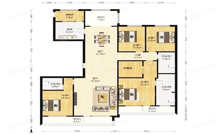 海淀区 丰秀东路9号院7号楼16层1单元1601（天阅西山）