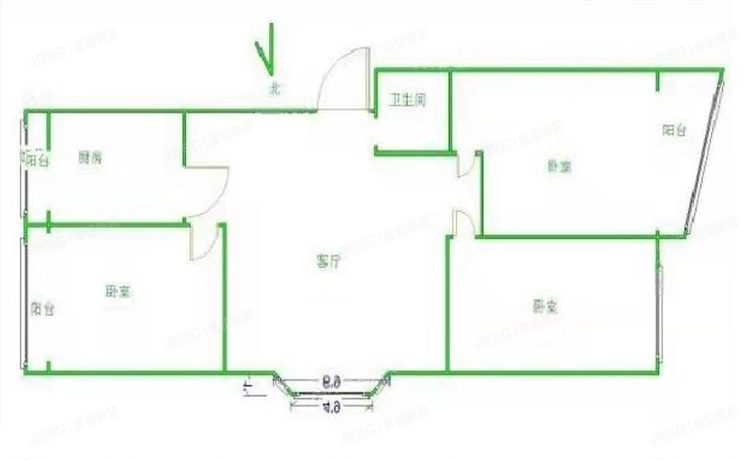 房山区 拱辰南大街西侧罗府家园4号楼3层1单元301（罗府家园）