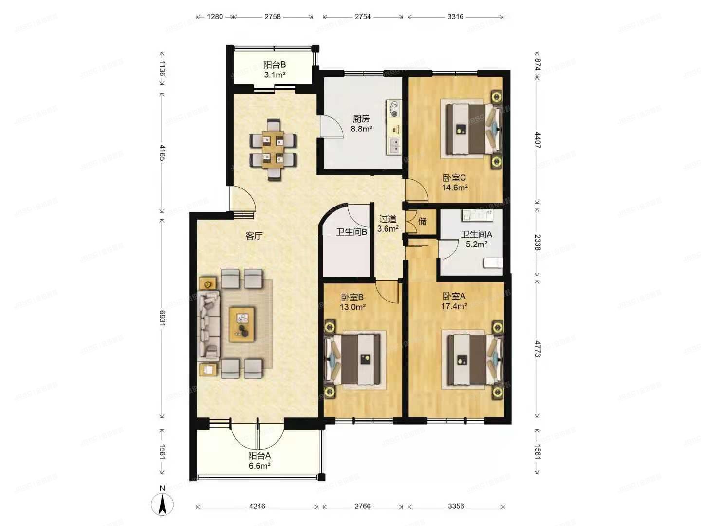 通州区 西富河园2号3号楼4层541（天赐良园）