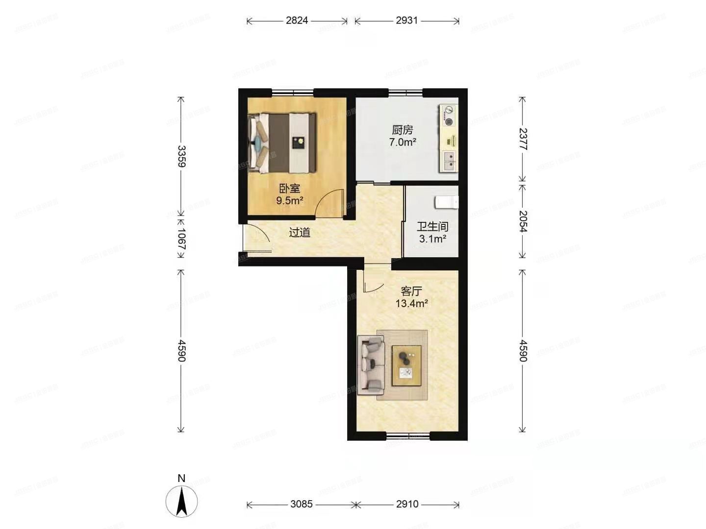 朝阳区 东坝红松园1号内6号楼2单元201（红松园1号院）