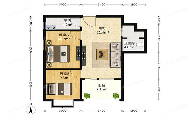 丰台区 西罗园南里49号楼7层2-702号（京品小区）