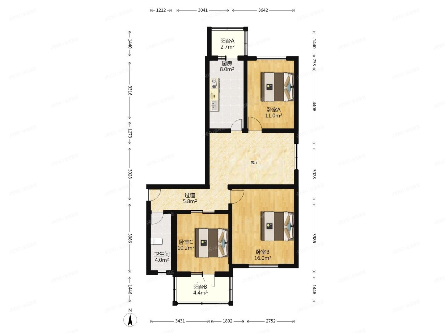 通州区 西营前街21号楼3层132号（西营前街）