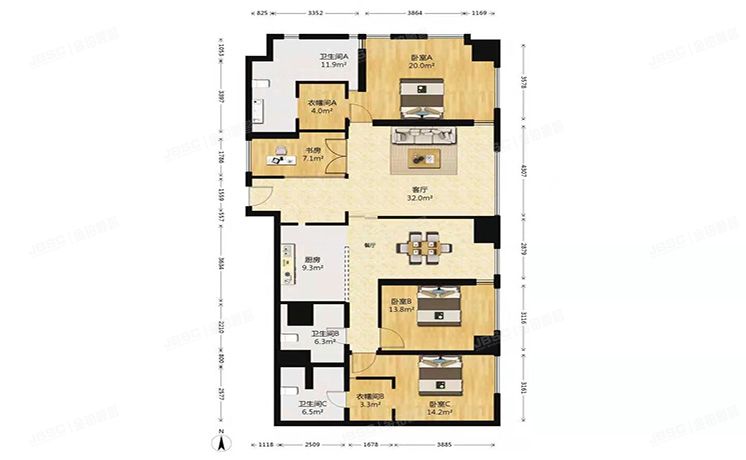 东城区 建国门内大街甲11号18层3单元3-2106（长安太和）