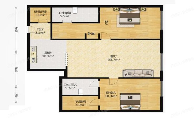东城区 建国门内大街甲11号18层3单元3-2105（长安太和）