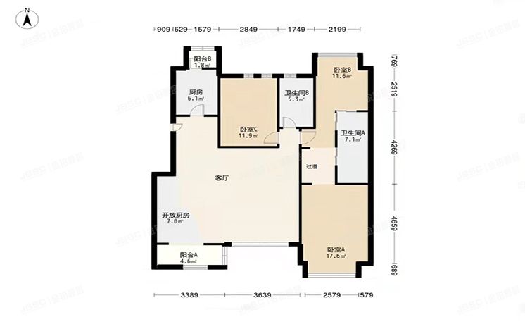 朝阳区 西大望路42号院9号楼4层1单元401（鸿坤花语墅）