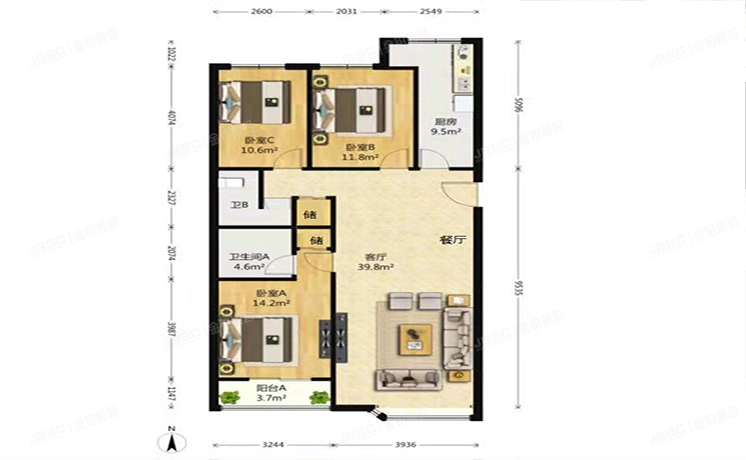 朝阳区 西大望路19号院3号楼8层1单元801（金港国际）