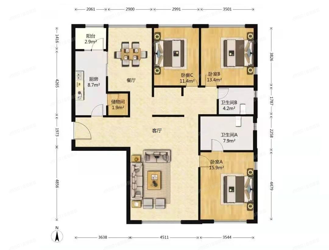 朝阳区 百子湾32号院南6号楼16层A座1902（苹果社区南区）