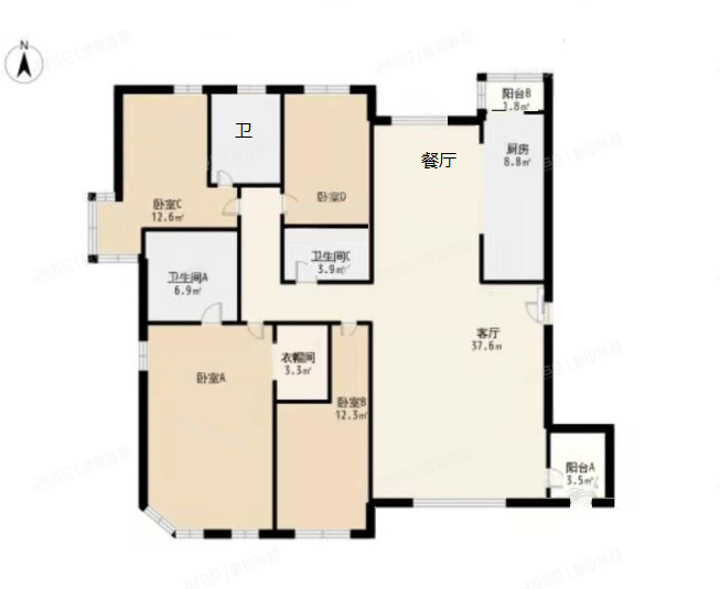 石景山区 时代花园南路19号院10号楼601室（璟公馆）