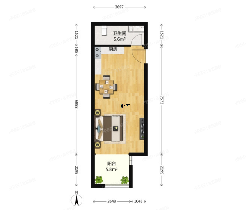 海淀区 彩和坊西小街1号1幢15层8单元1501号（中湾国际）