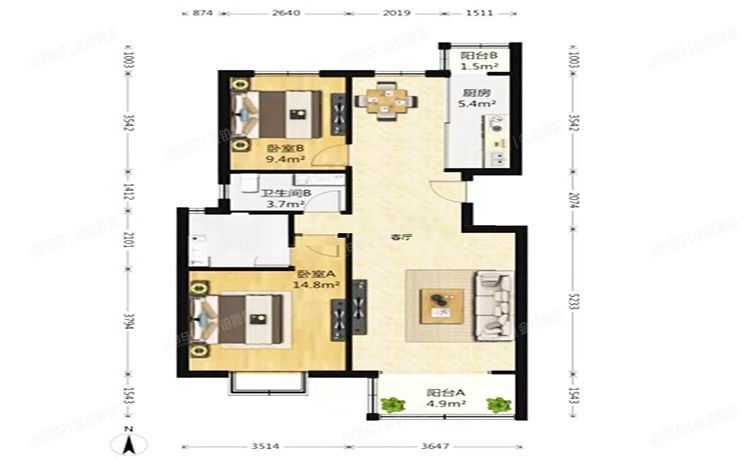 海淀区 安宁华庭三区5号楼6层3单元602号+车位（上林溪三区）