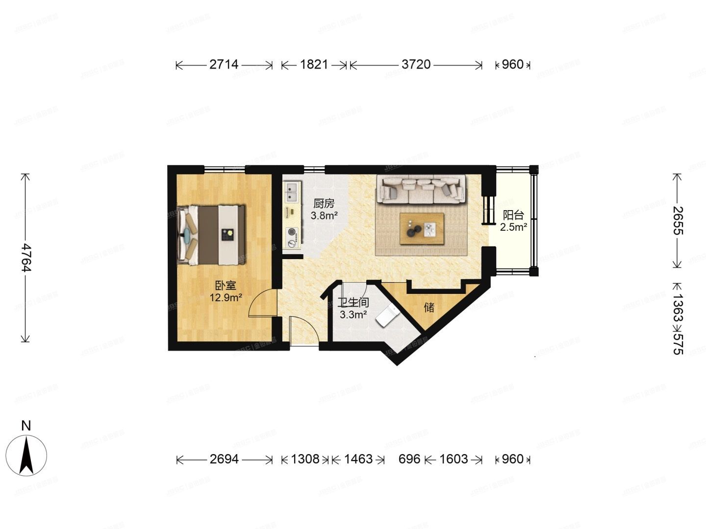 丰台区 横七条44号院4号楼4层1门404号（方南家园一期）