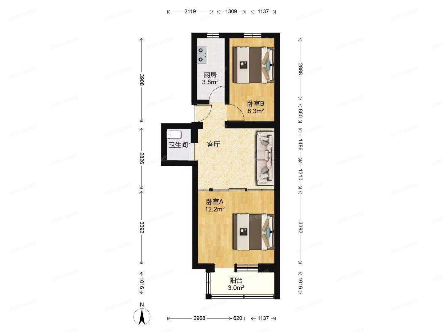朝阳区 左家庄北里6号楼5层6门501号（左家庄北里）