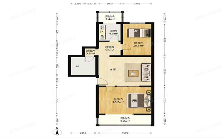 大兴区 康盛园小区19号楼1-502号（康盛园小区）