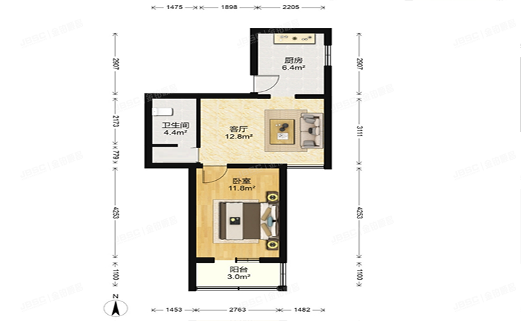 海淀区 吴家村路5号院1号楼16层1606（吴家场铁路小区）