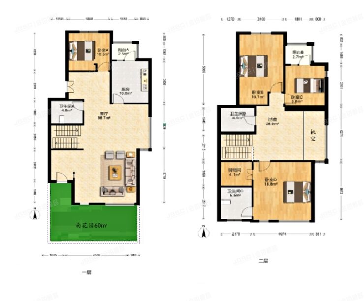 朝阳区 双桥东路9号院西区17号楼1至2层(康城花园香草天空)