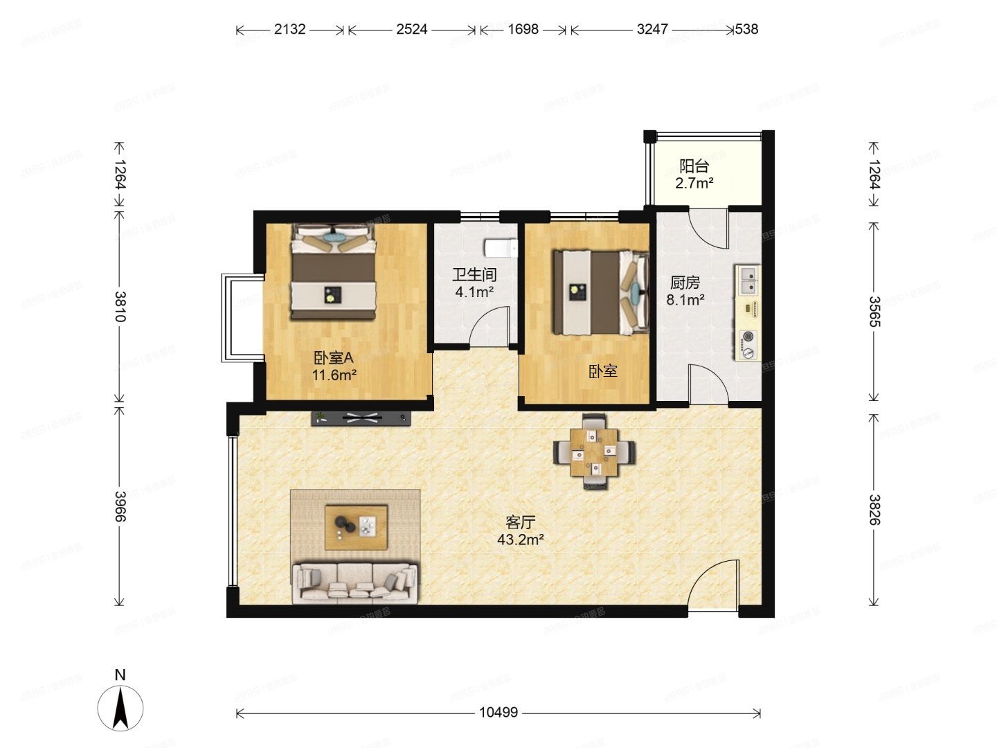 朝阳区 雅成二里21号楼11层2单元1205（天鹅湾北区）