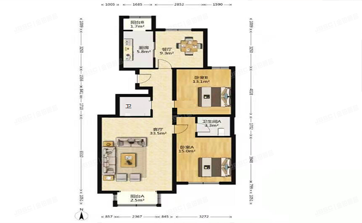 朝阳区 天达路8号院12号楼1层2单元101室（朝丰家园）按经济适用房管理