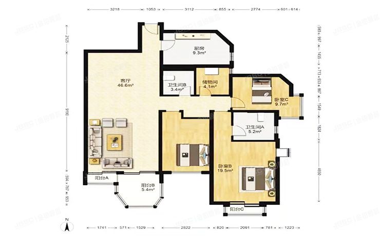 朝阳区 广渠路28号院202号楼21层2503（珠江帝景B区）