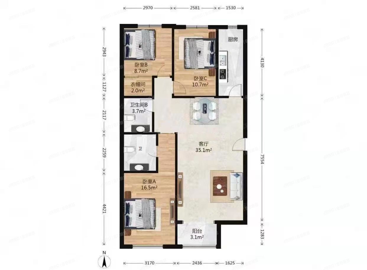 丰台区 晓月八里3号楼5层3单元503号（沸城）