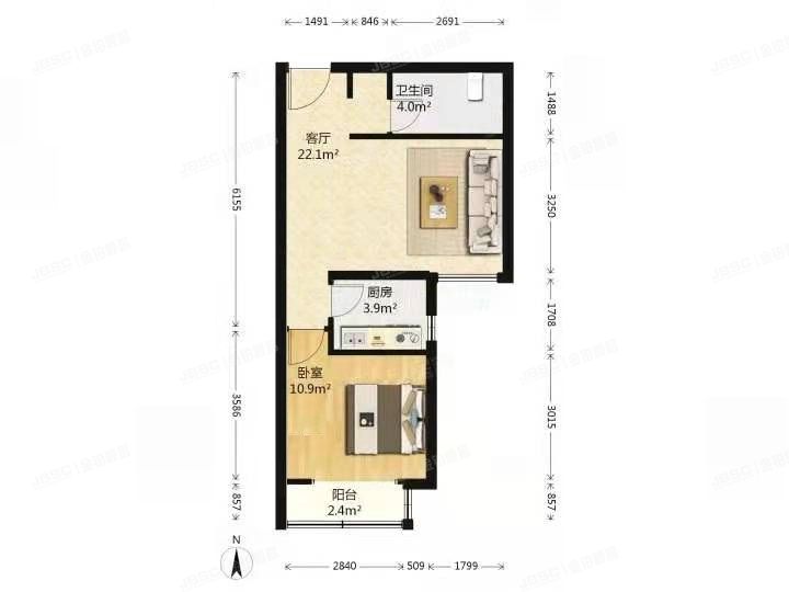 朝阳区 朝新嘉园东里七区11号楼4层2单元402（金隅景和园）