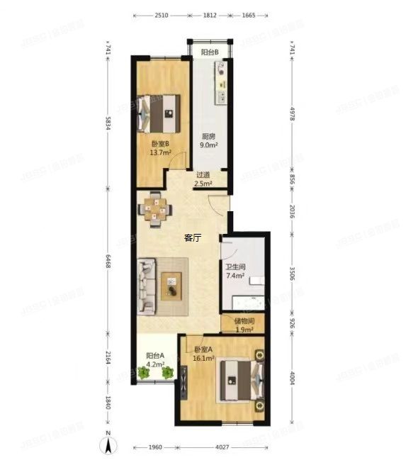 丰台区 丰台南路甲108号院1号楼3层7-302室（华林家园）