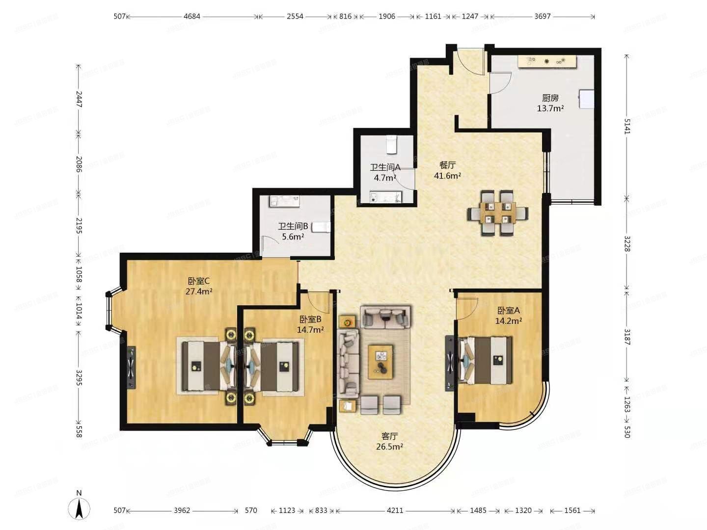 丰台区 鹏润家园3A号楼15层1506