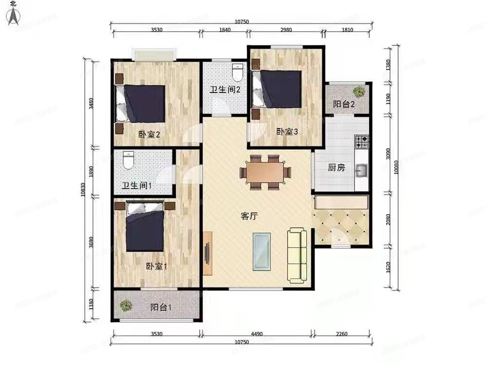 顺义区 空港吉祥花园4号楼10层1单元1001（吉祥花园）