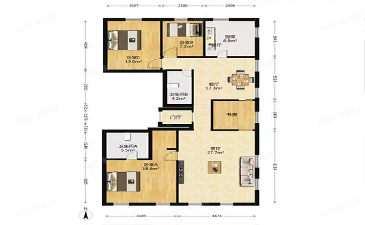 海淀区 安宁庄上第摩码园21号楼10层1单元1001（上第MOMA）