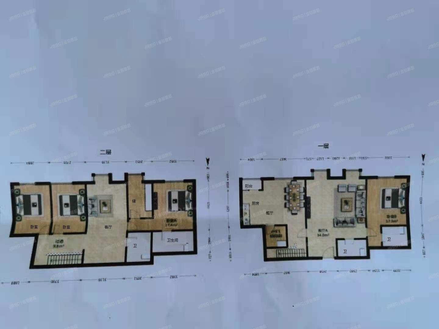 朝阳区 阜通西大街18号院1号楼17至18层1单元2102（都市心海岸）复式