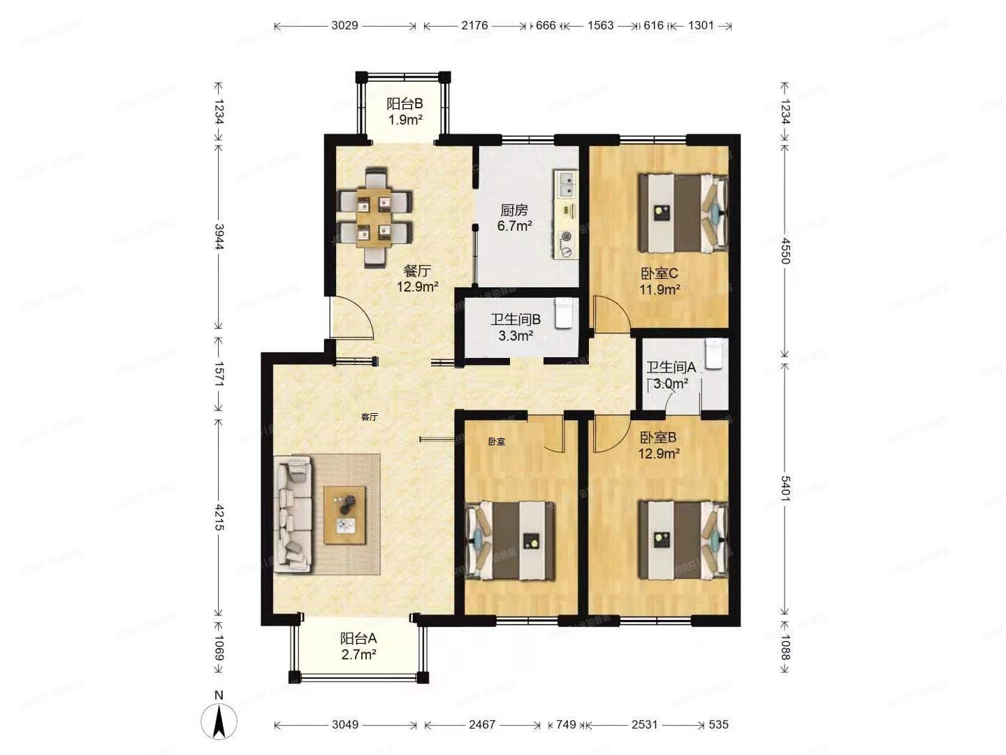 大兴区 黄村镇车站南里30号楼6层1-602（漪景园）