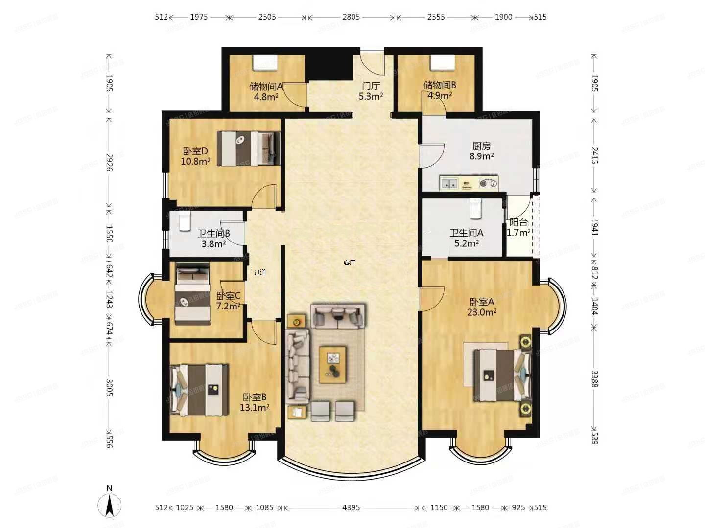 朝阳区 外交部南街8号19层南座21C号（京华豪园）公寓