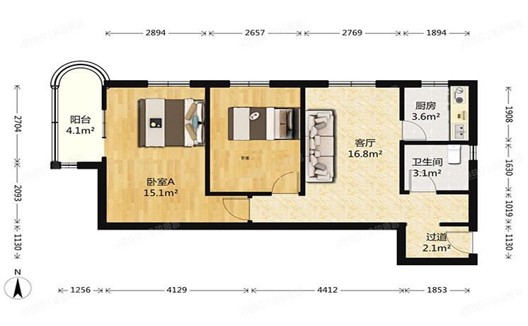 西城区 裕中西里24号楼15层1508（裕中西里小区）