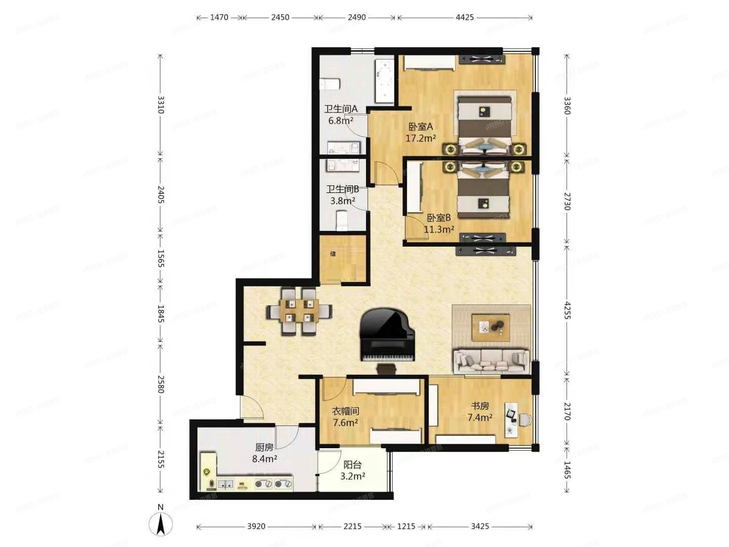 海淀区 万柳峰尚名居4号楼14层1402（锋尚国际公寓）