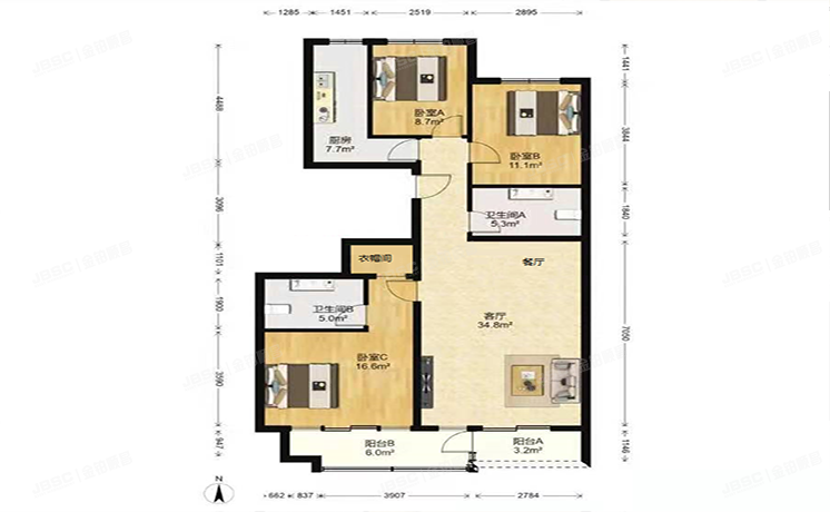 朝阳区 百子湾东里114号楼7层1单元702（沿海赛洛城五期）