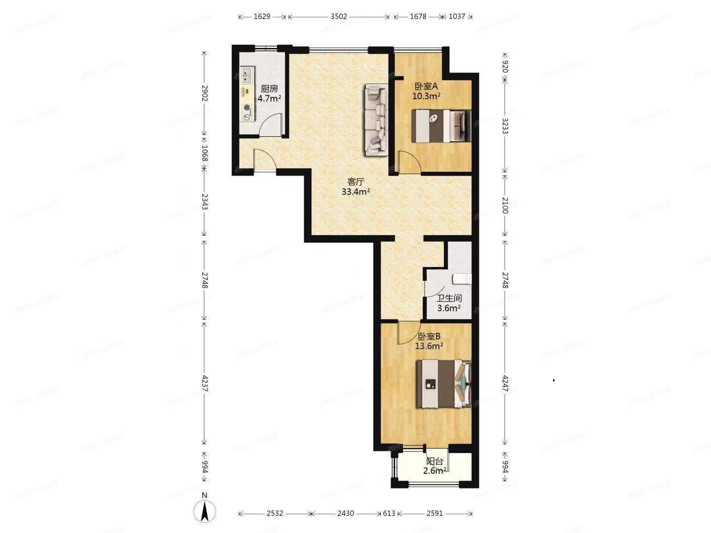 昌平区 龙域中路5号院11号楼25层2单元2501号（金域华府）