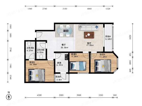 朝阳区 紫芳路5号院2号楼18层1804（芳林苑）