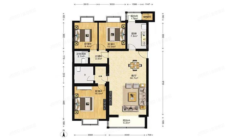 朝阳区 吕营嘉园204号楼1层2单元102号（吕营嘉园C区）按经适房管理