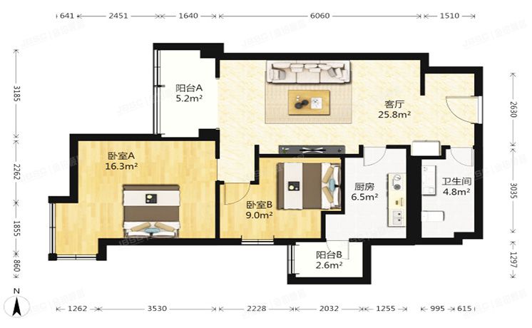 通州区 八里桥南街68号6号楼15层1810（京贸国际公寓）