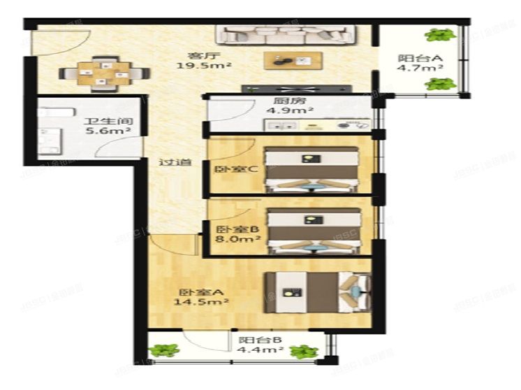 朝阳区 雅城一里1号楼2304号（青年路小区）