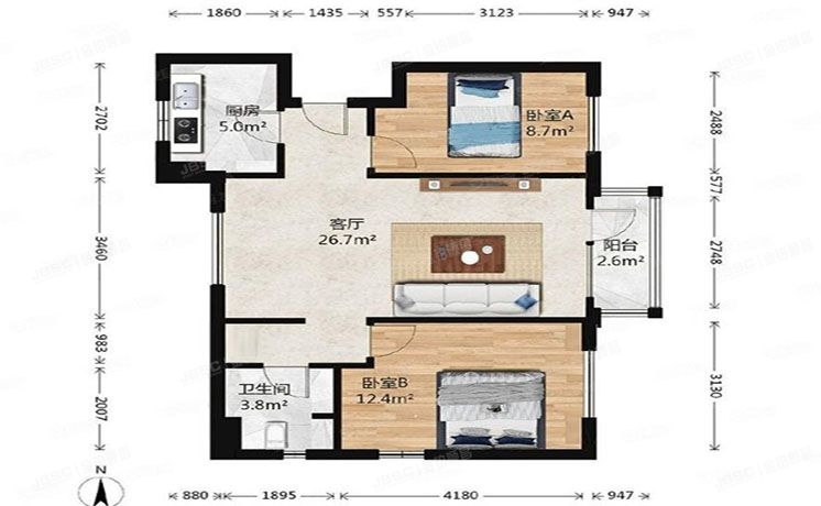 房山区 长阳镇祥云街4号院2号5层8单元501号（长阳半岛）