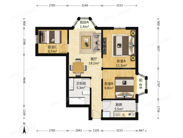 丰台区 芳城园一区12号楼21层甲门2110室（芳城园一区）