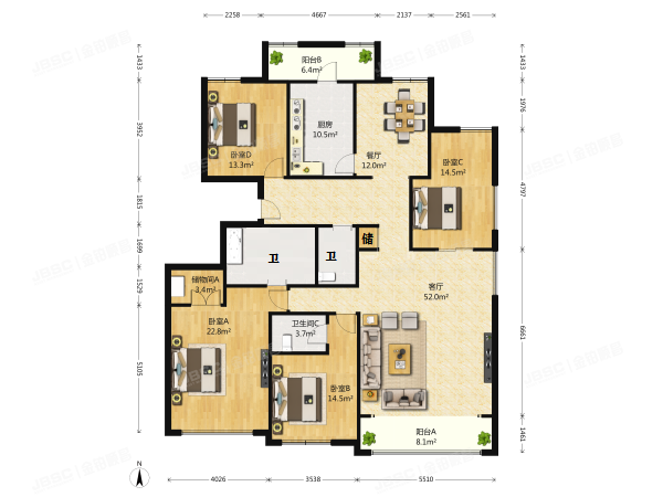 朝阳区 姚家园路95号院1号楼13层1单元1601（泛海国际香海园）