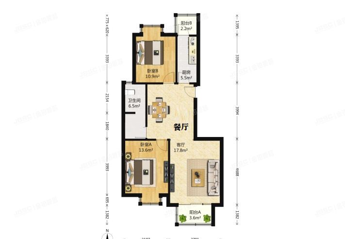 经济技术开发区 定海园一里7号楼8层3单元802（定海园一里）