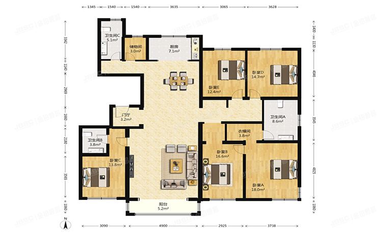 大兴区 鹿华路1号院15号楼17层1单元2001（中信新城西区）