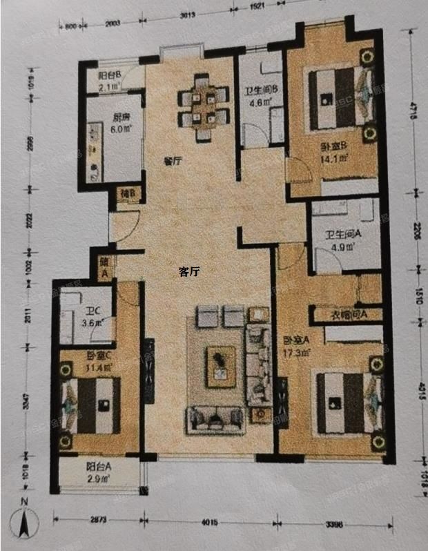 朝阳区 黄厂南里1号院16号楼8层3单元901（富力又一城A区）