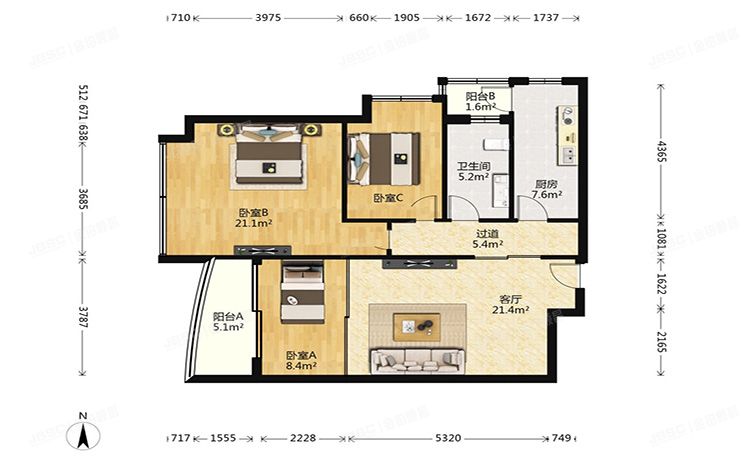 丰台区 骏景园中区12号楼9层904（珠江骏景中区）