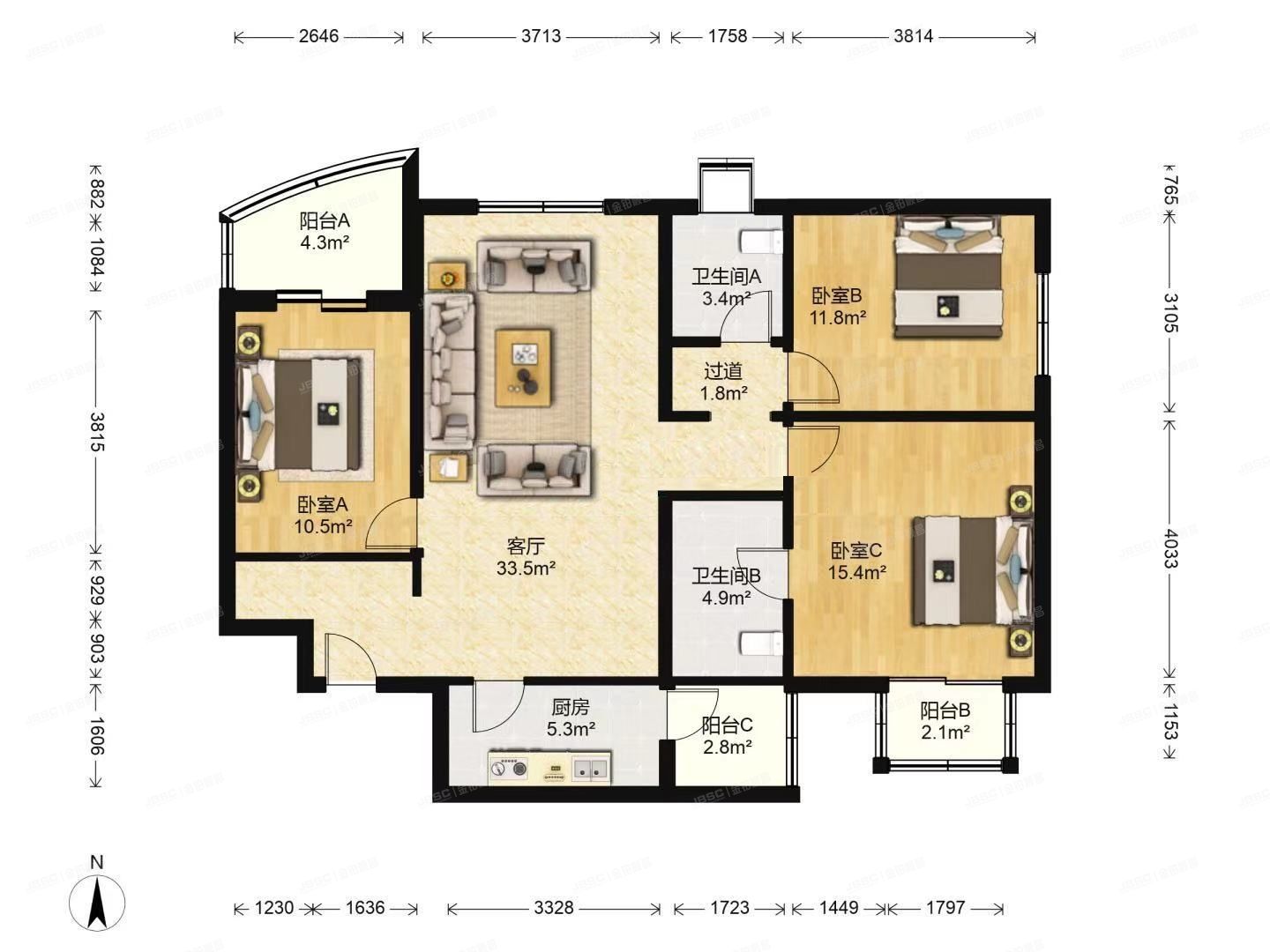 昌平区 政府街6号院1号楼16层1601号（新新公寓）