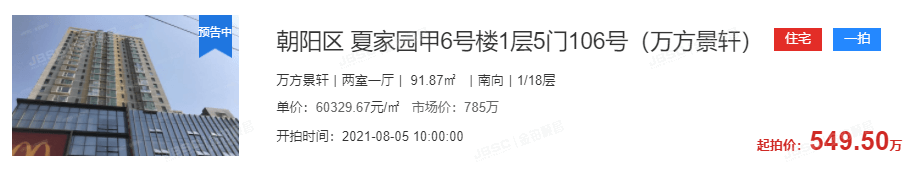 八月重磅上新，万方景轩18套优质房源，抄底上拍！