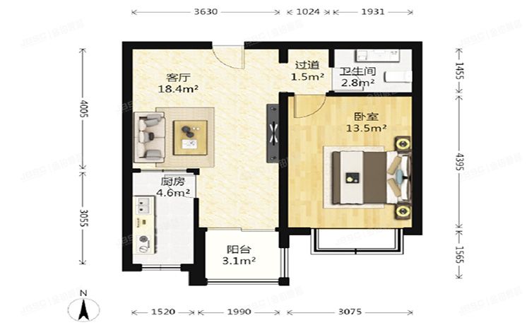 朝阳区 观音惠园14号楼3层4单元302（观音惠园）按经适房管理