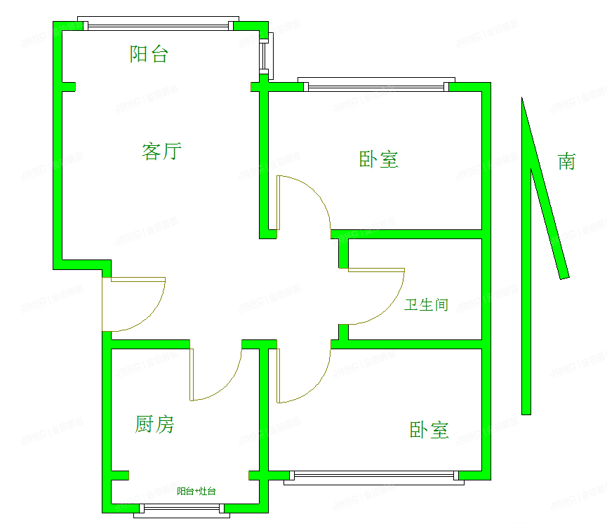 延庆区 延庆镇双路小区20号楼4单元208号（双路小区）